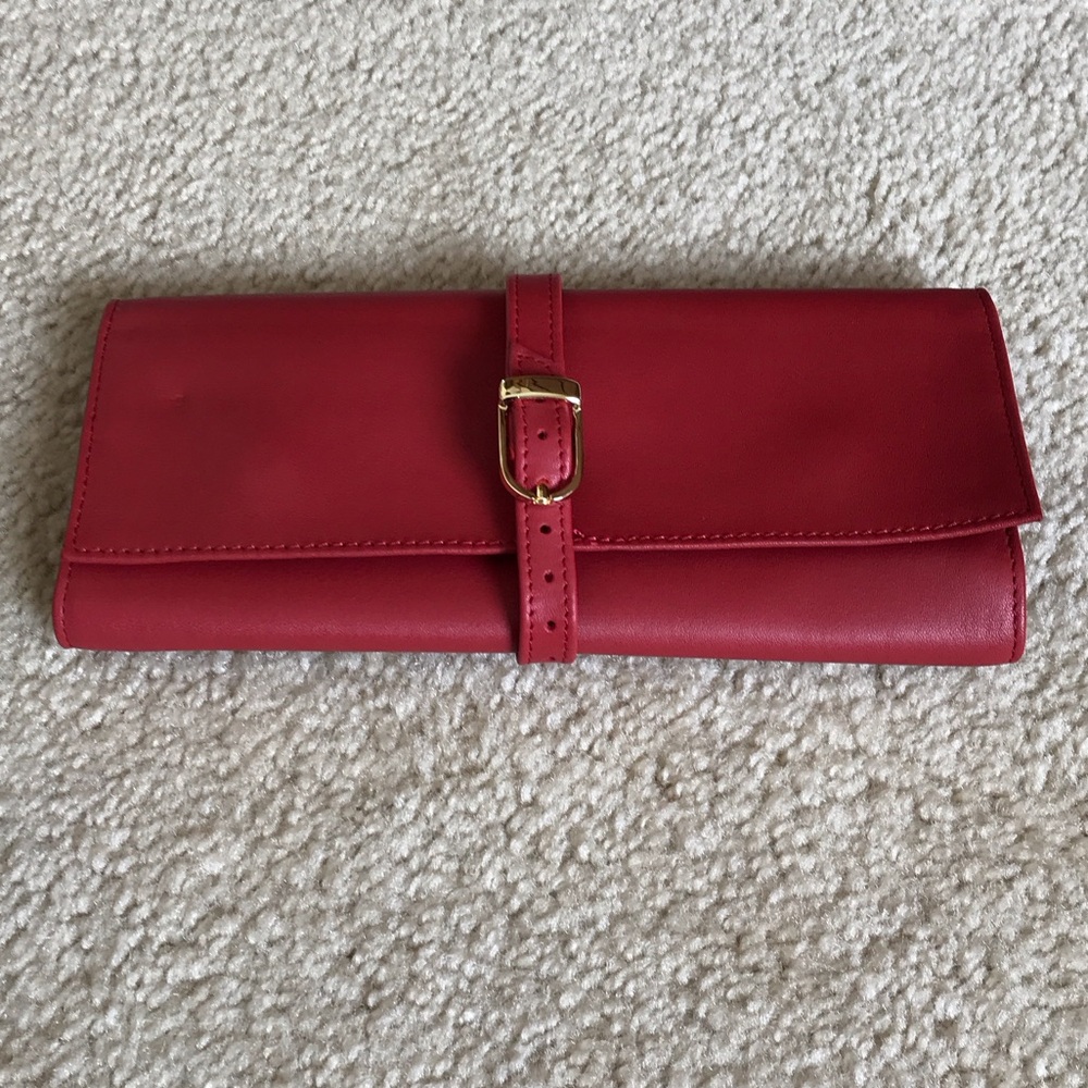 NWOT Leather Travel Jewelry Roll
